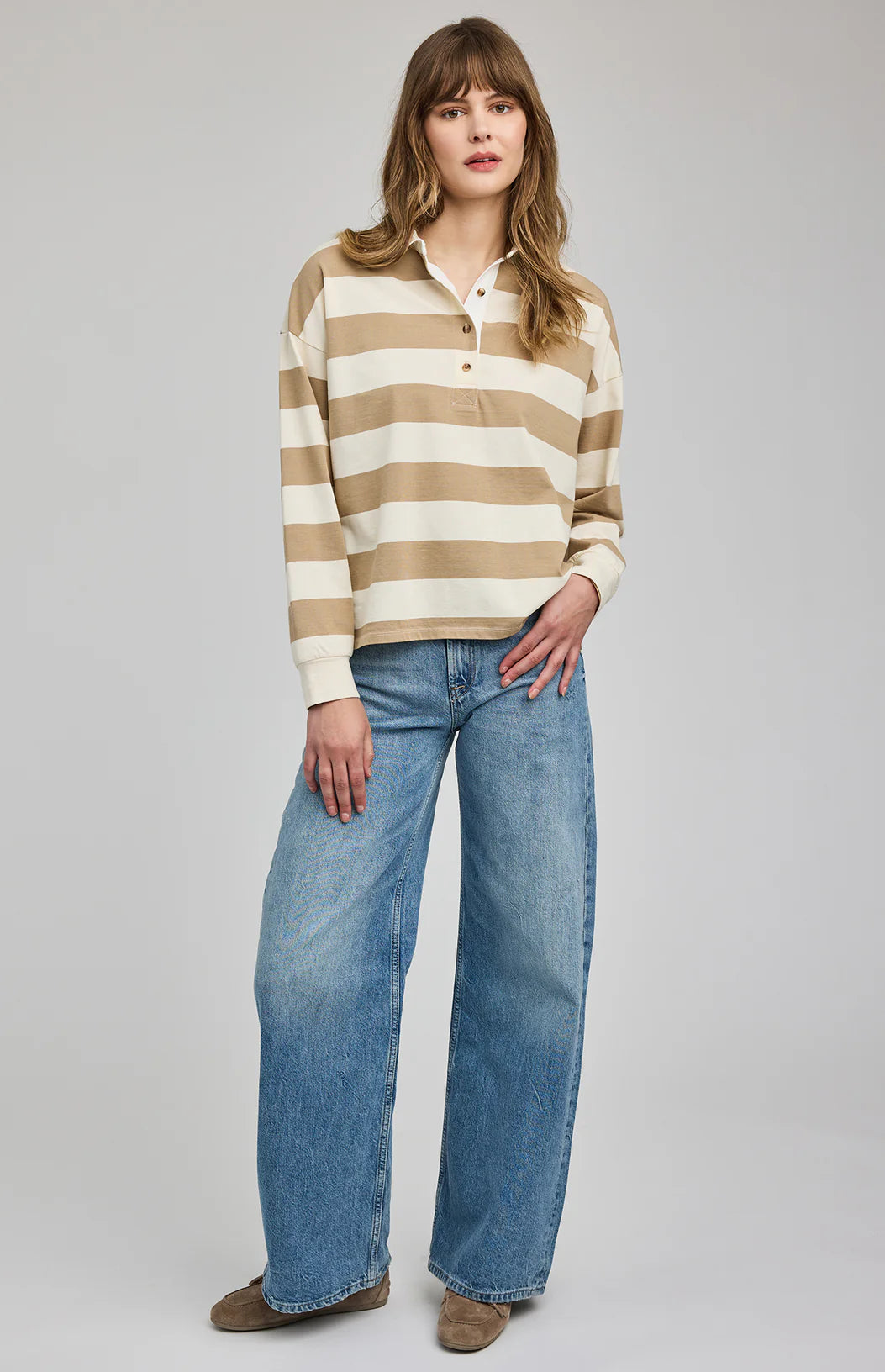 Gentle Fawn Britt Stripe Top Collared L/S