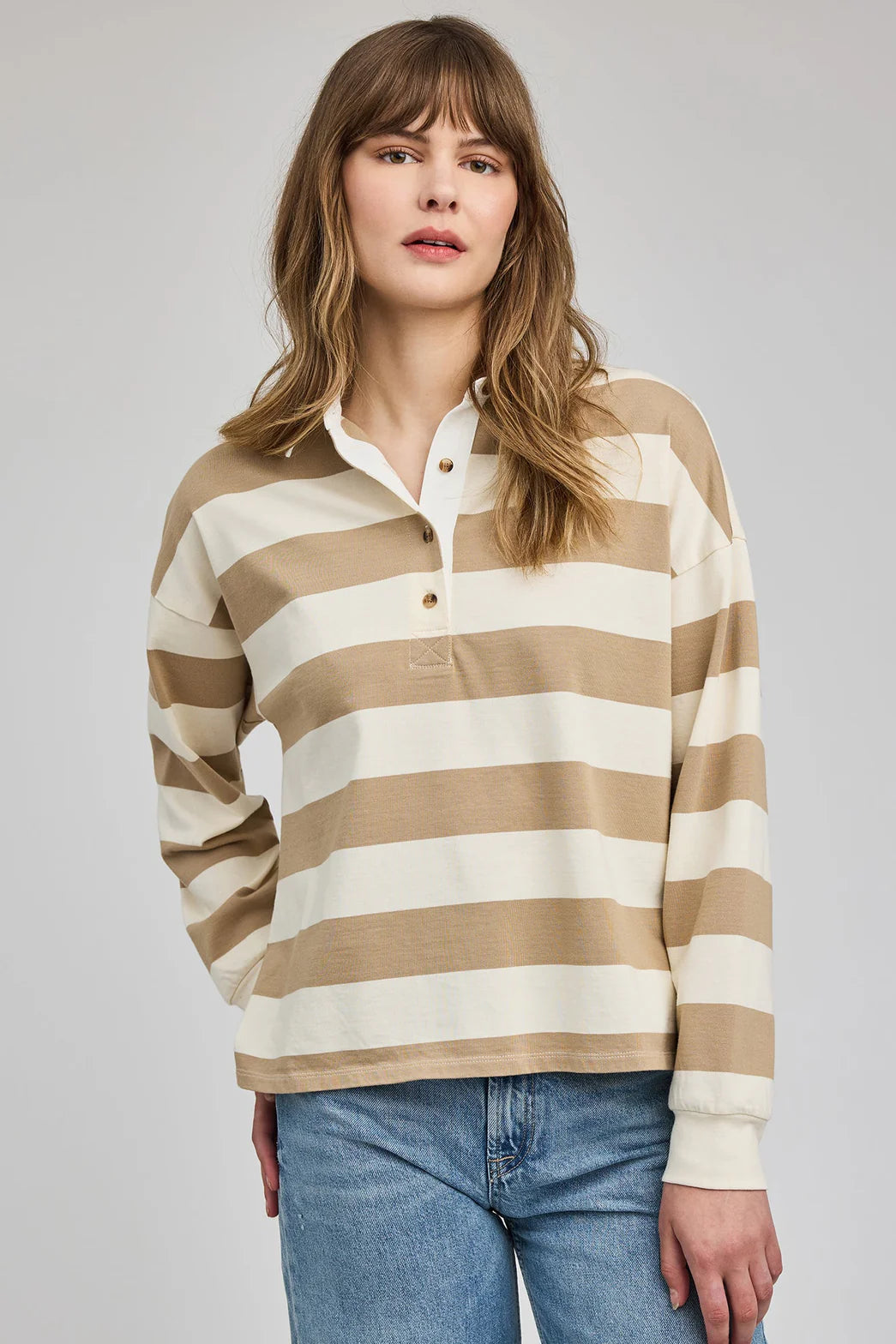 Gentle Fawn Britt Stripe Top Collared L/S