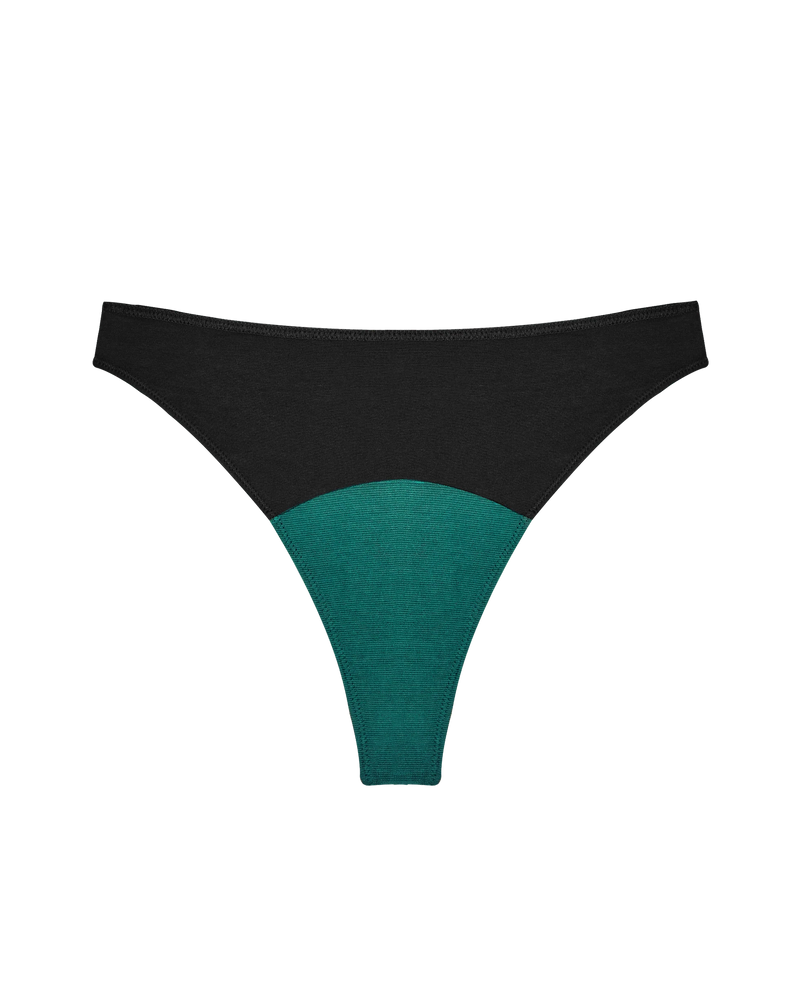 HuHa High Rise Thong in Black