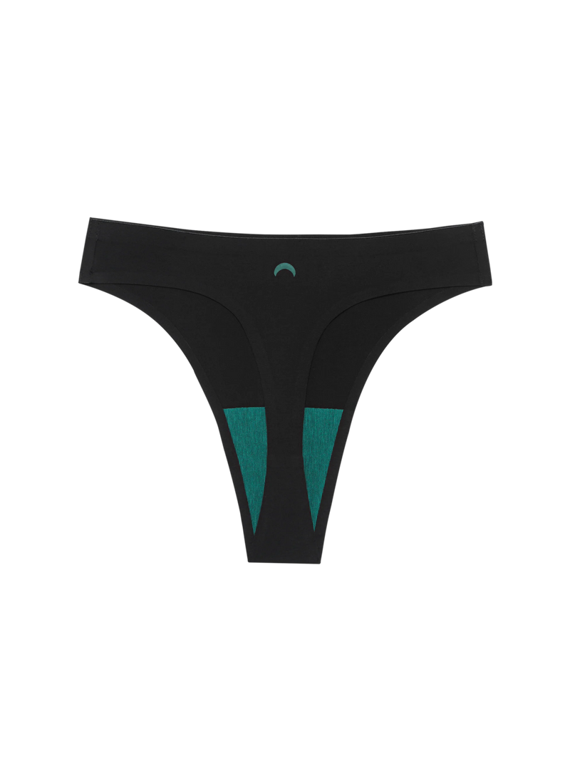 Huha Seamless High Rise Thong Black