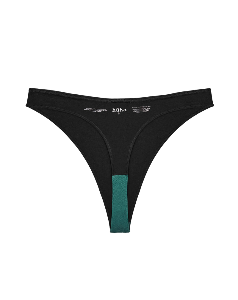 HuHa High Rise Thong in Black