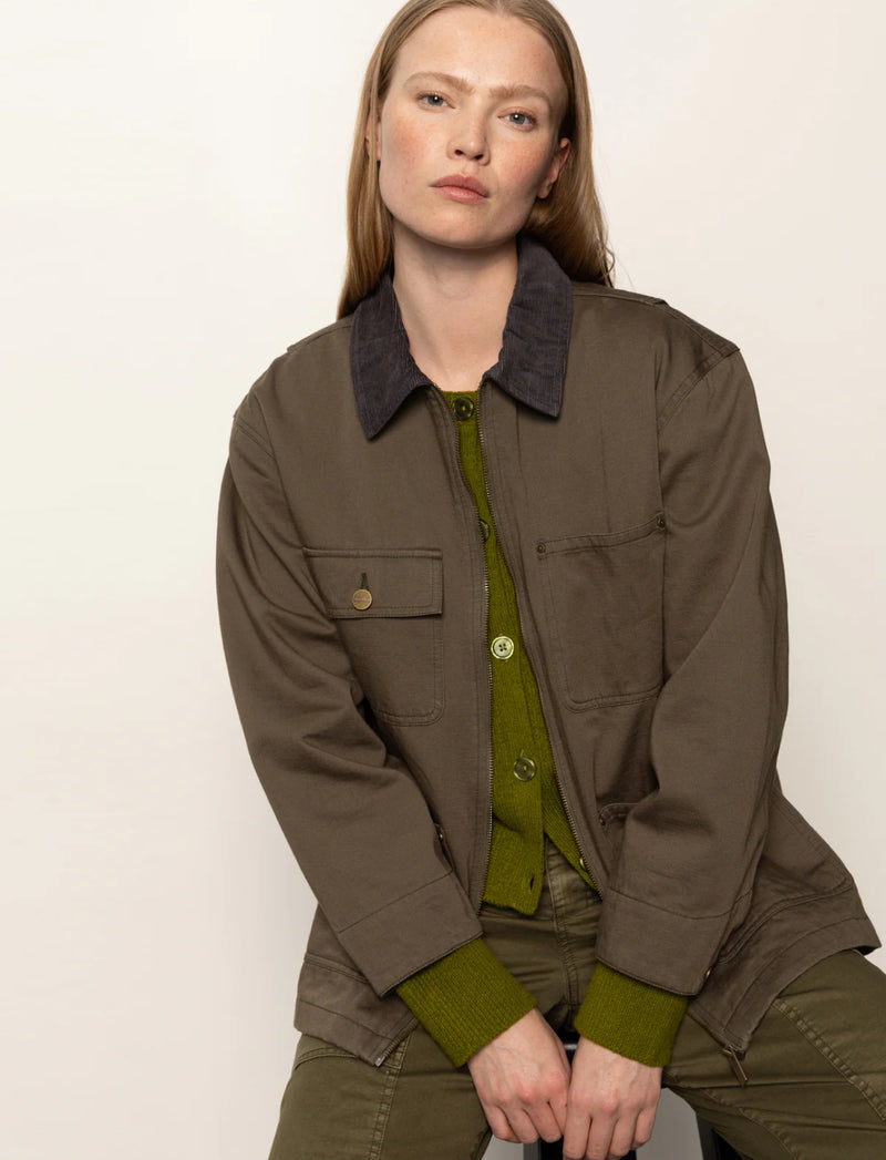 Sanctuary Barn Jacket in Burnt Olive