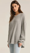 Z Supply Jax Cozy Henley in Heather Grey