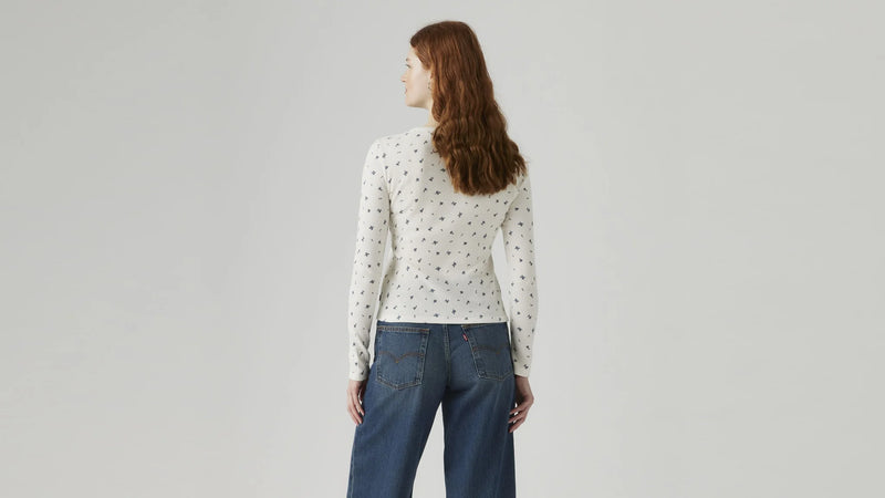 Levi's Dana Henley Curie Ditsy Blue Indigo