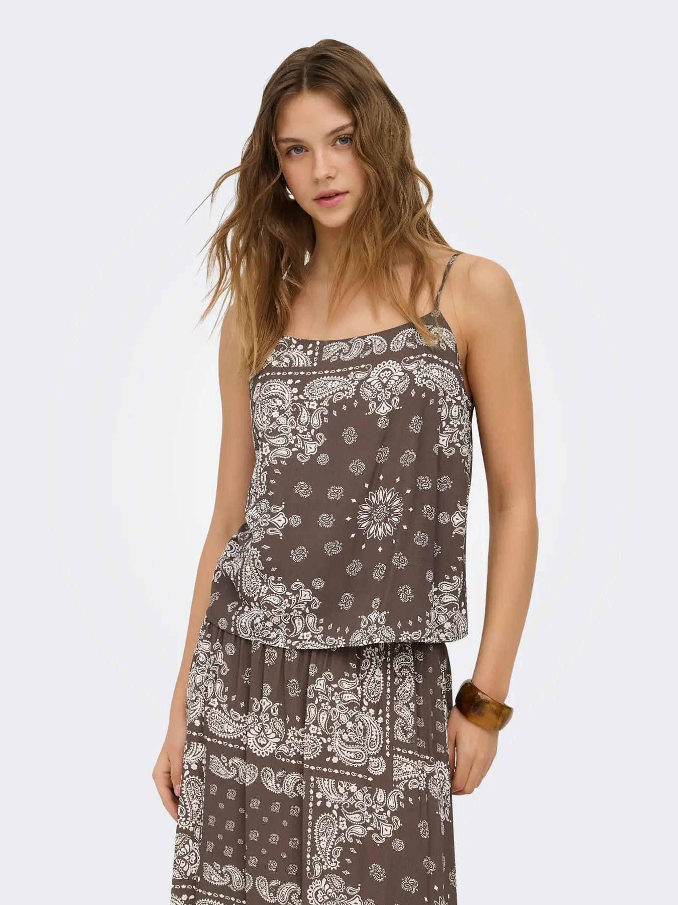 Only Bandana Top Chocolate Mousse