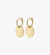 Pilgrim Love Coin Hoop Gold Plated Earrings