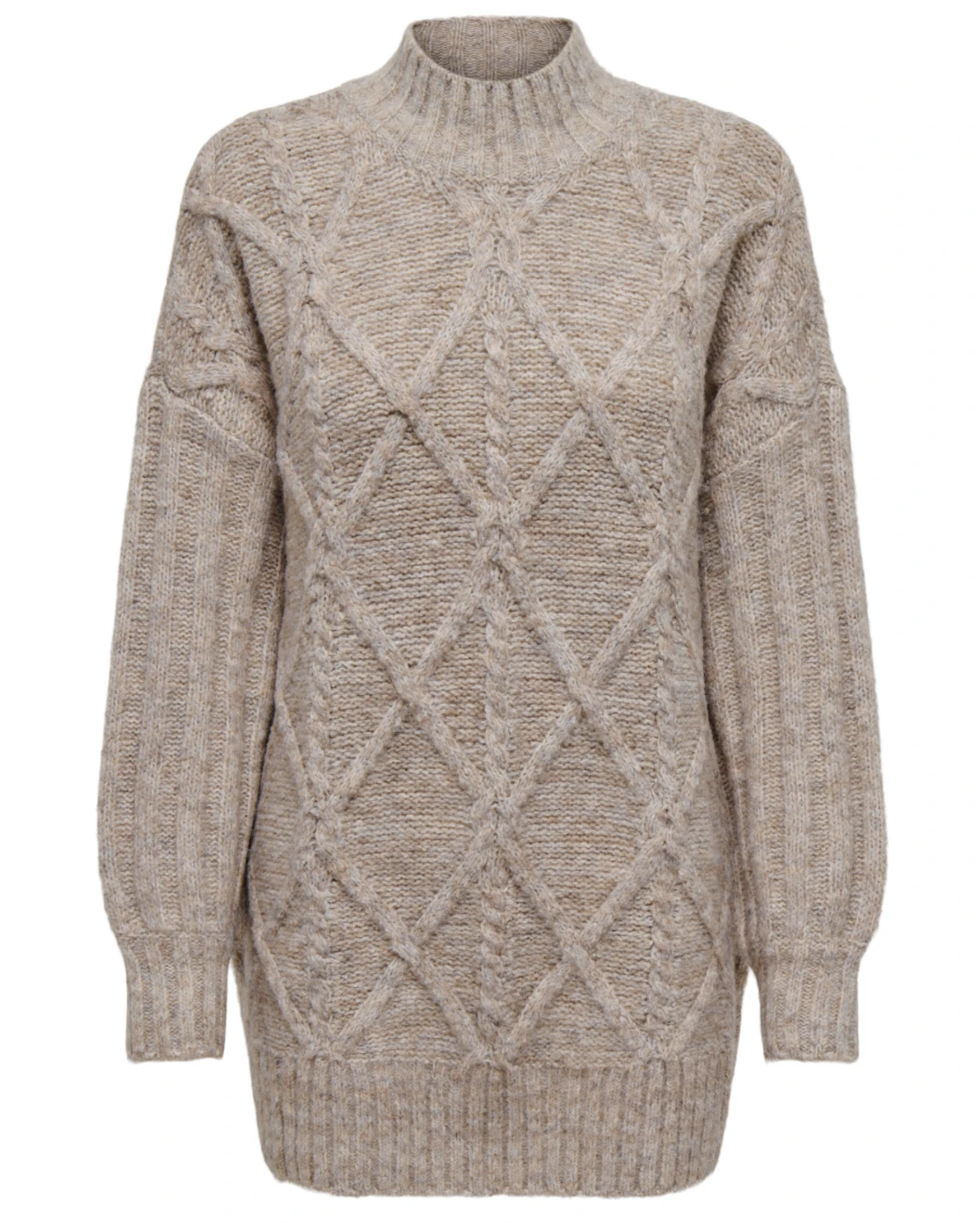 Only Sage Life High Neck Pullover in Pumice Stone