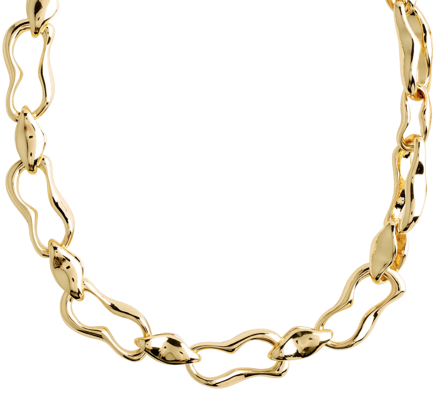 Pilgrim Wave Recycled Necklace in Gold Plated