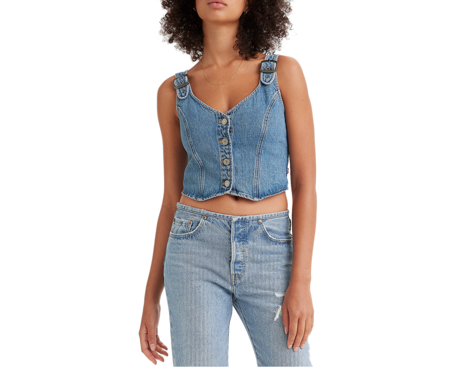 Levi's Charlie Denim Fitted Top