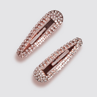 Kitsch Mini Rhinestone Snap Clips in Rose Gold