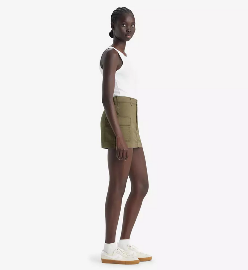 Levi's Mini Cargo Skirt in Olive Night