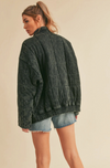 Dolly Quilted Jacket in Washed Black