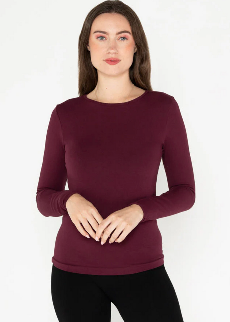 Bamboo Long Sleeve Crew Neck Top