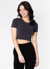 Bamboo Short Sleeve Crop Top