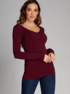 Bamboo V Neck Long Sleeve Top + Colours