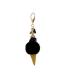 Jane Brand Black Plush Ice Cream Bag Charm