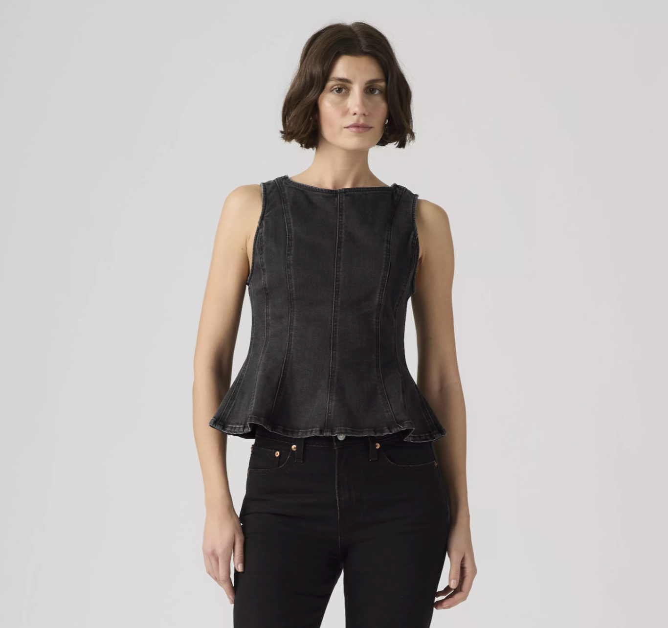 Levi's Leighton Peplum Top Black