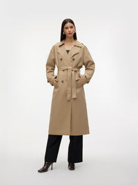 Vero Moda Chloe Trenchcoat in Silver Mink