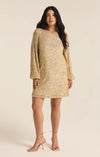 Z Supply Andromeda Champagne Sequin Mini Dress