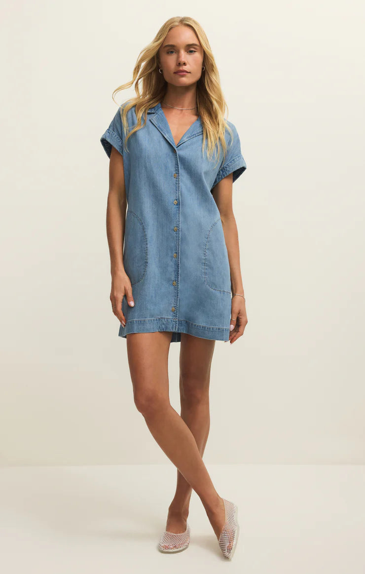 Z Supply Napa Denim Mini Dress