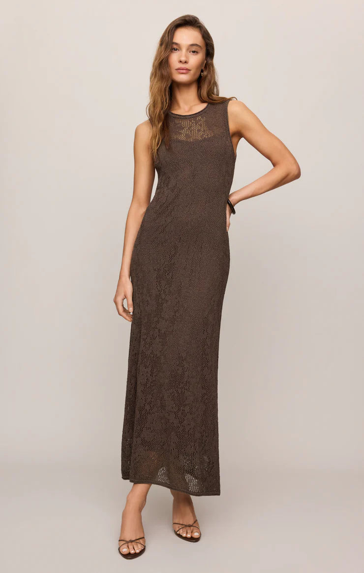 Z Supply Claremont Midi Dress - Cocoa Latte