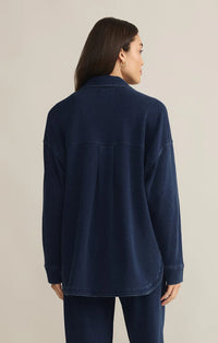 Z Supply All Day Knit Denim Jacket Indigo