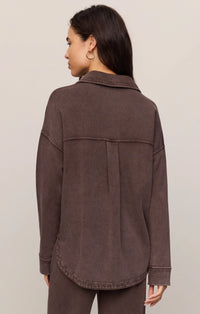 Z Supply All Day Knit Jacket - Dark Chocolate