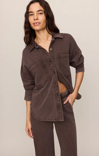 Z Supply All Day Knit Jacket - Dark Chocolate