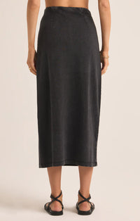 Z Supply Shilo Knit Skirt in Washed Black