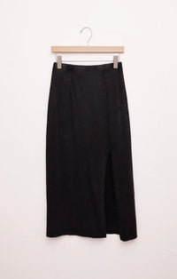 Z Supply Shilo Knit Skirt in Washed Black