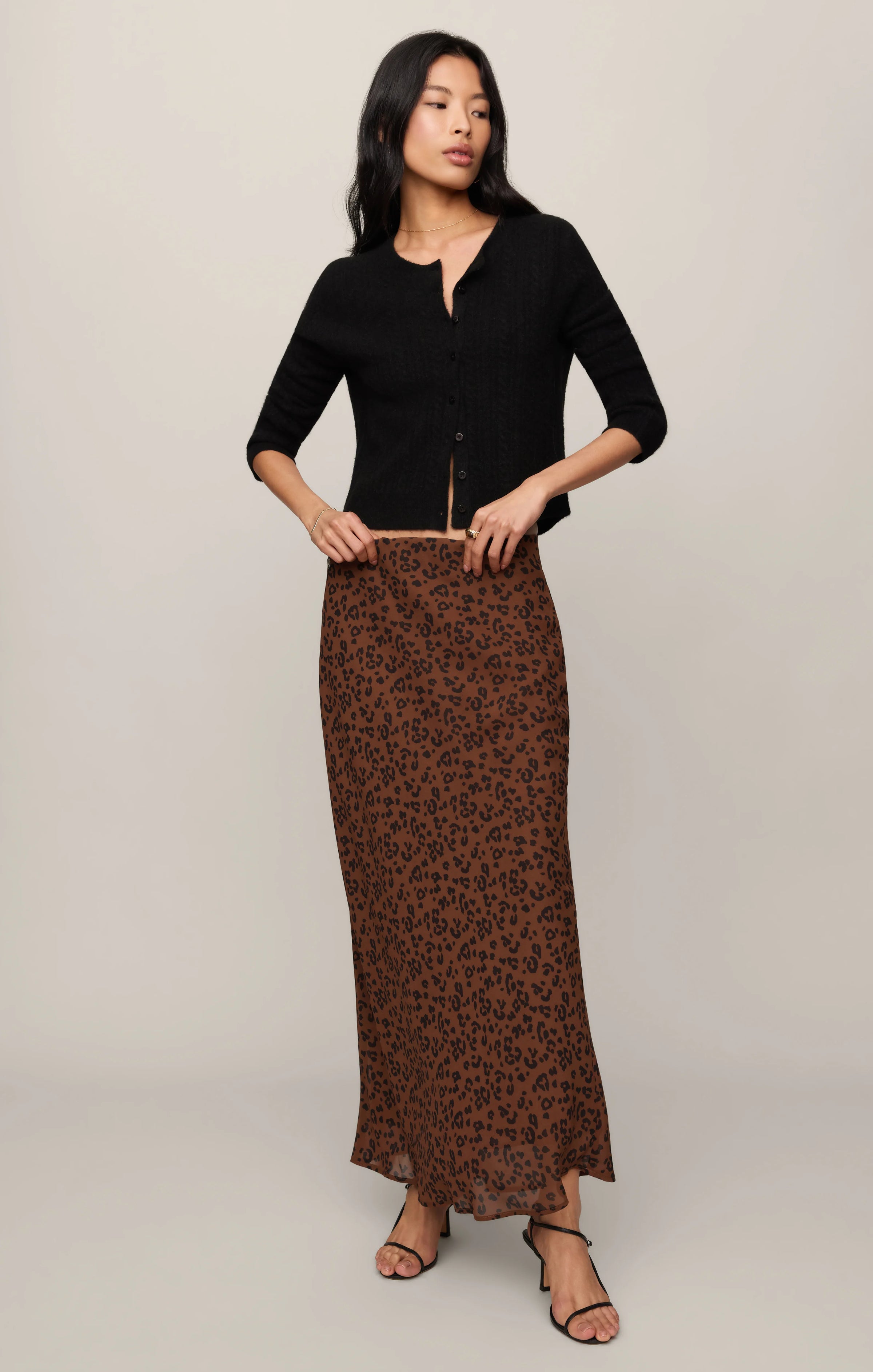 Z Supply Europa Leopard Skirt - Burnt Umber