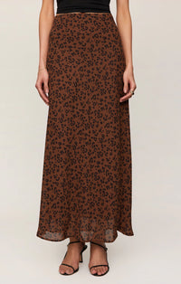 Z Supply Europa Leopard Skirt - Burnt Umber