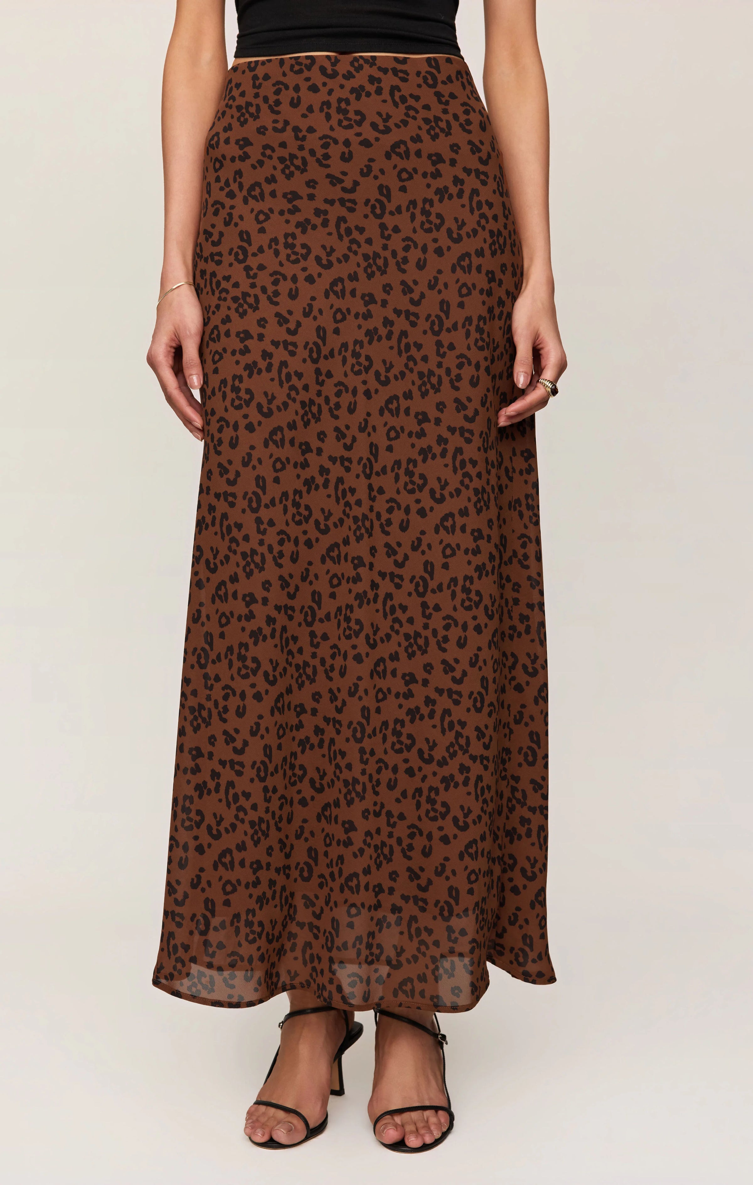Z Supply Europa Leopard Skirt - Burnt Umber