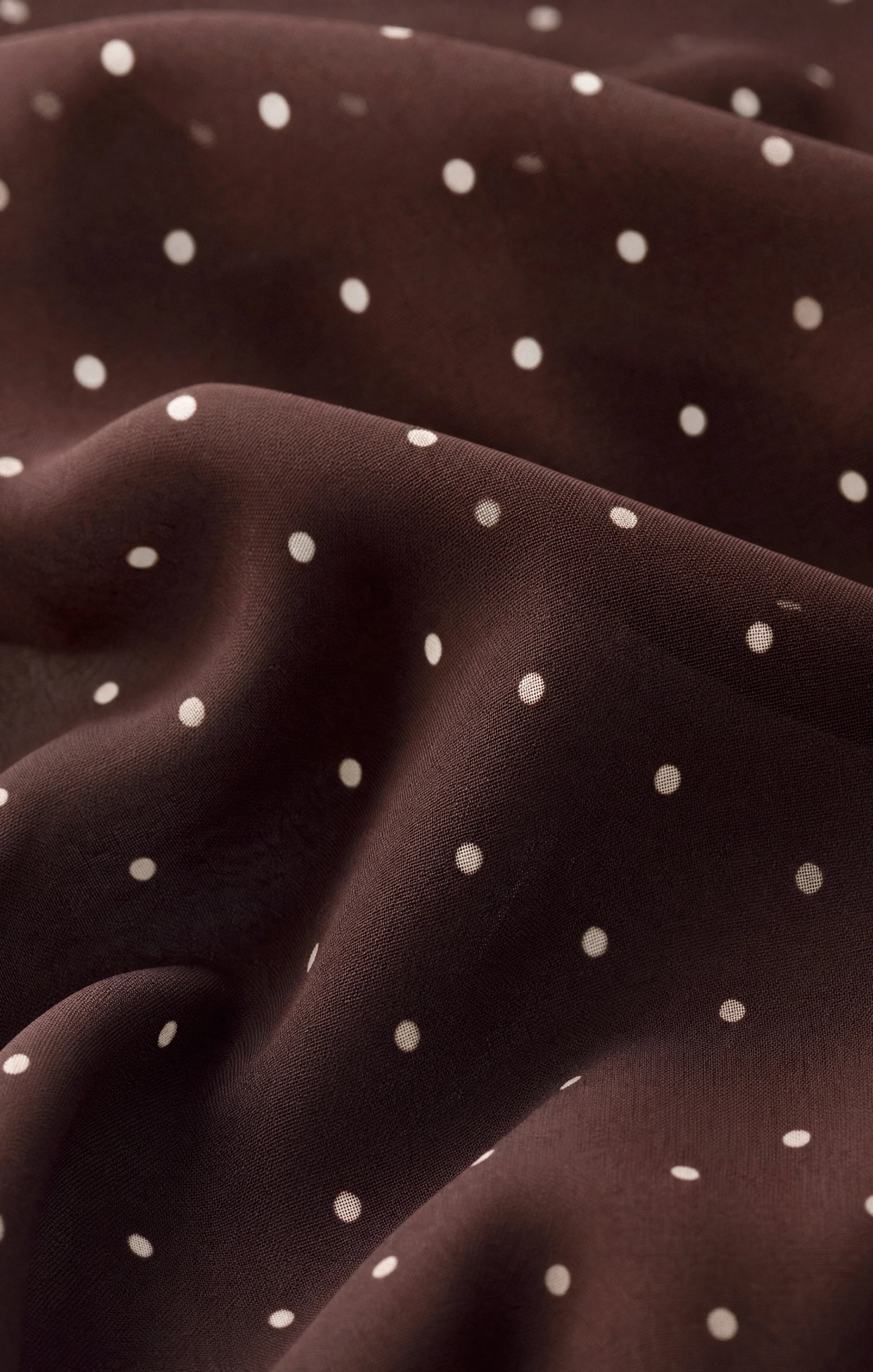 Z Supply Eda Polka Dot Mesh Midi Skirt - Dark Chocolate