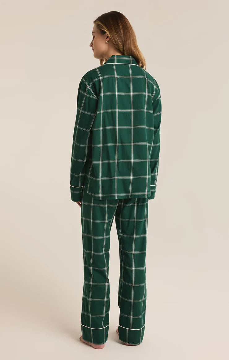 Z Supply Dreamer Plaid Set in Noble Fir