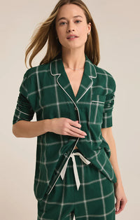 Z Supply Dreamer Plaid Set in Noble Fir