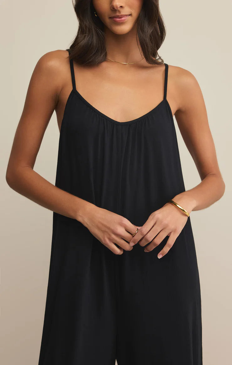 Z Supply Flared Jumpsuit Black