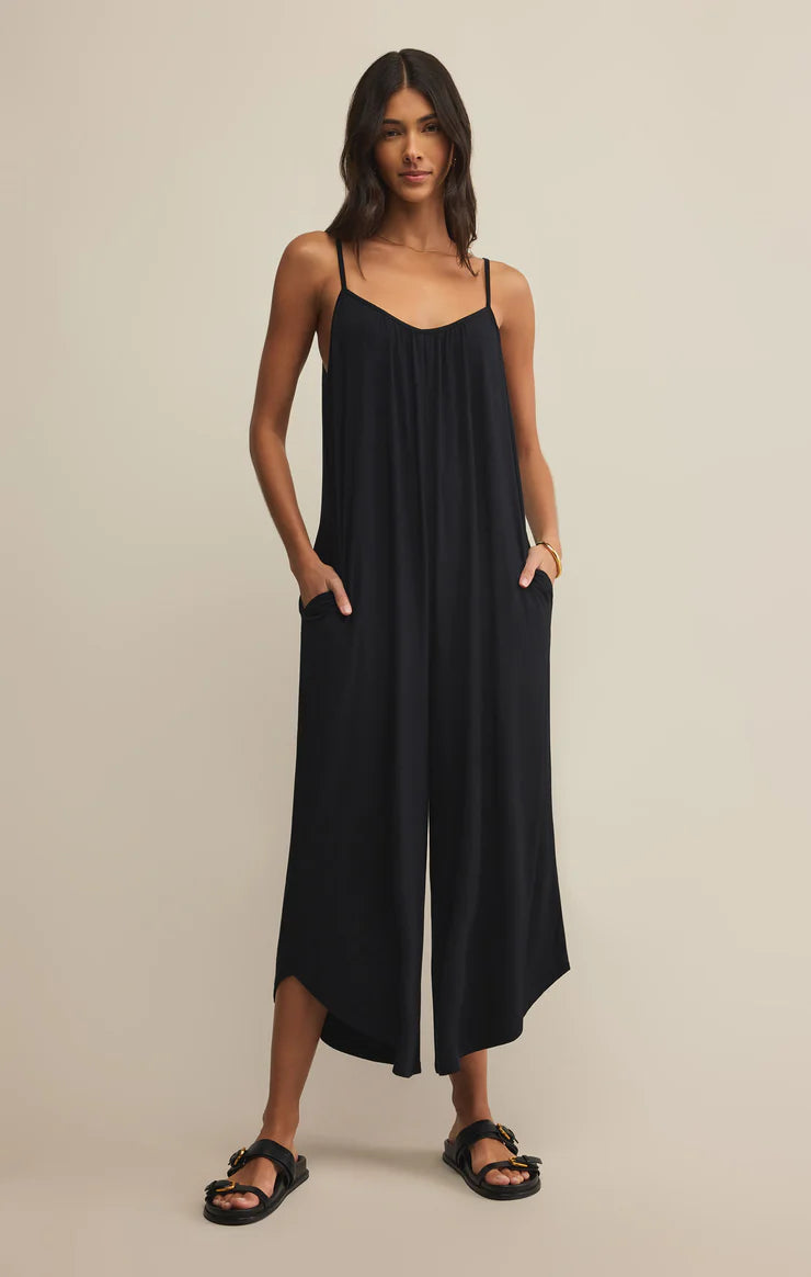 Z Supply Flared Jumpsuit Black