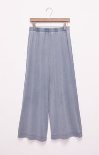 Z Supply Scout Jersey Flare Pants in Washed indigo