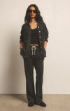 Z Supply Hunter Knit Denim Pant in Vintage Black