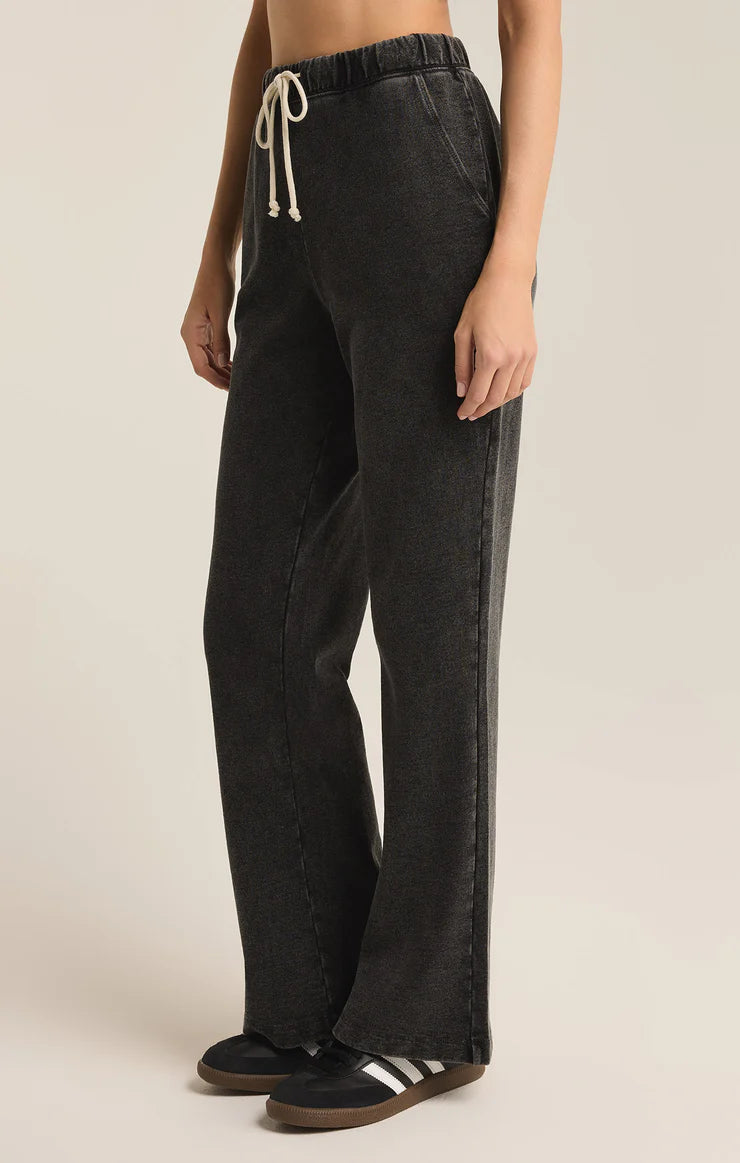 Z Supply Hunter Knit Denim Pant in Vintage Black