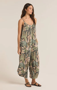 Z Supply Flared Jumpsuitin Grape Leaf