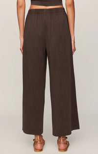 Z Supply Scout Jersey Crop Flare Pant - Dark Chocolate