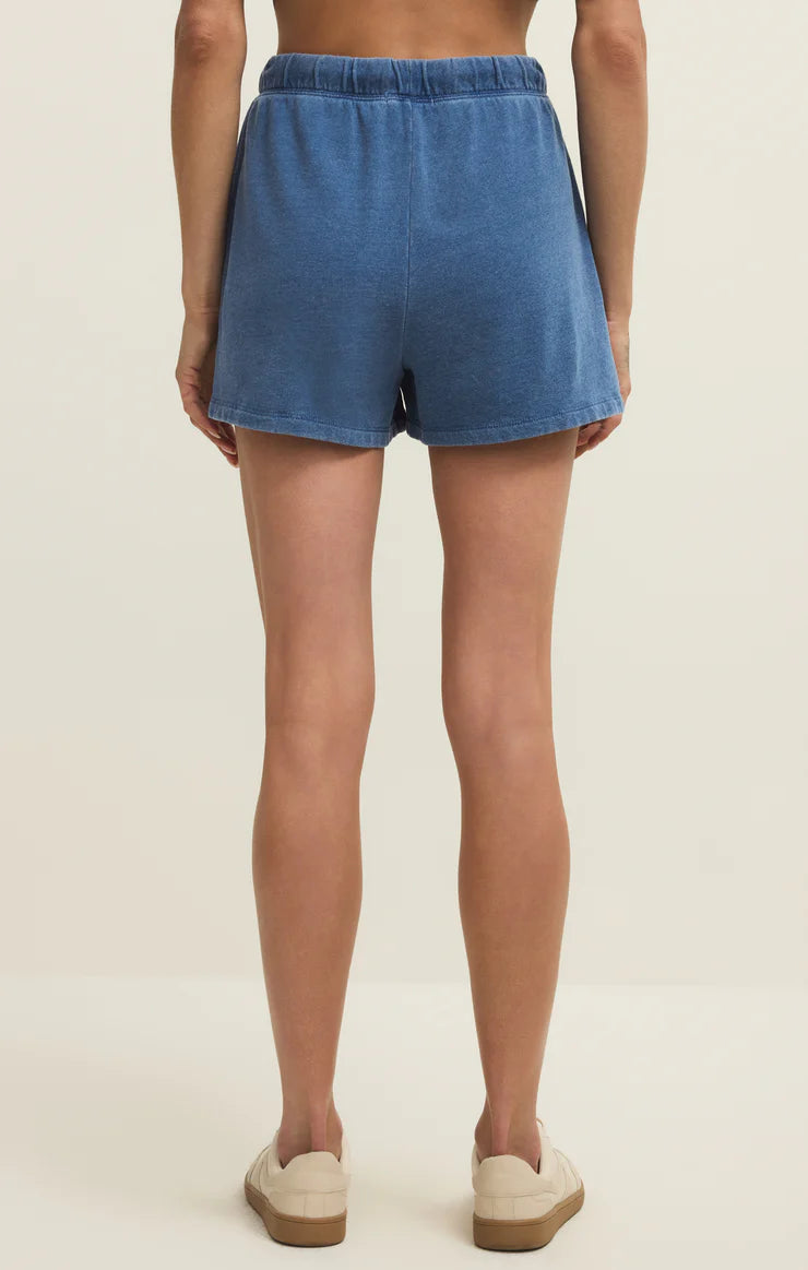 Z Supply Hunter Knit Denim Short - Calypso Blue Indigo – Freyja