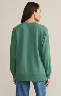 Z Supply Modern V-Neck Weekender in Botanical Green