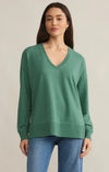 Z Supply Modern V-Neck Weekender in Botanical Green