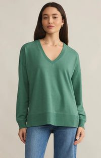 Z Supply Modern V-Neck Weekender in Botanical Green