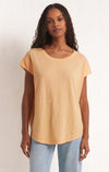 Z Supply Laid Back Slub Top in White or Creamsicle