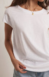 Z Supply Laid Back Slub Top in White or Creamsicle