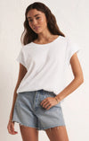 Z Supply Laid Back Slub Top in White or Creamsicle